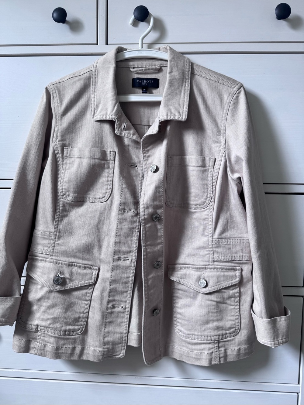 Talbots Womens Light Khaki Utility Jacket